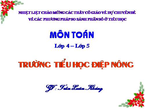 các phương pháp so sánh phân số ở Tiểu học