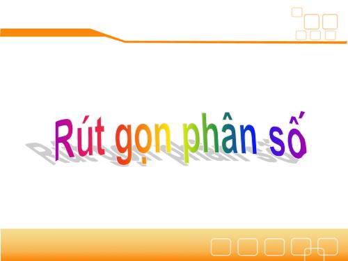 Rút gọn phân số