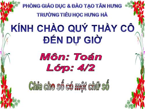 Chia cho số có một chữ số