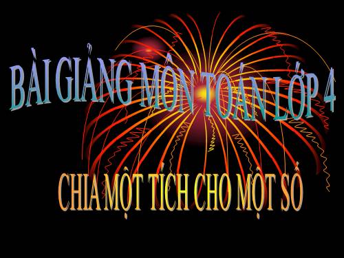 Chia một tích cho một số