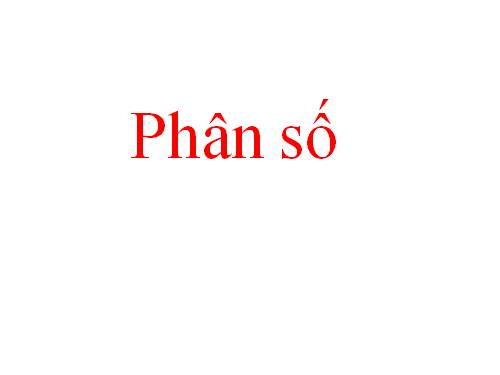 Phân số