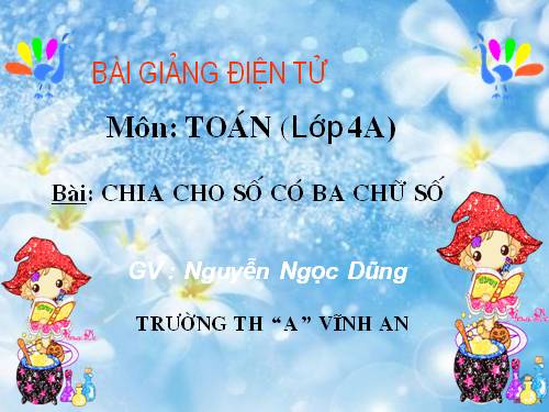 Chia cho số có ba chữ số