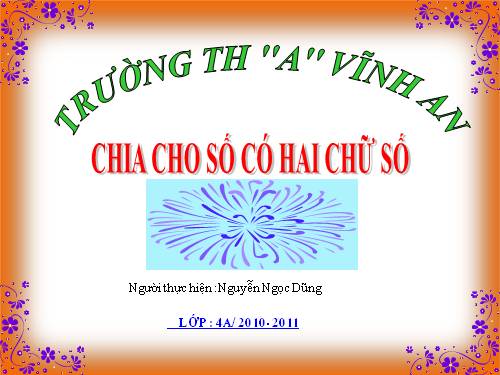 Chia cho số có hai chữ số