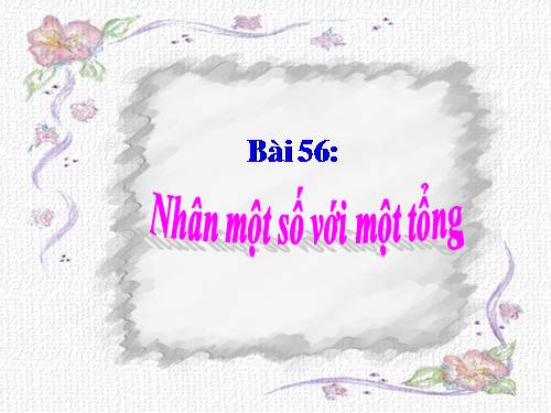 Nhân một số với một tổng