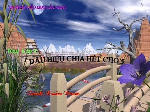 Dấu hiệu chia hết cho 5