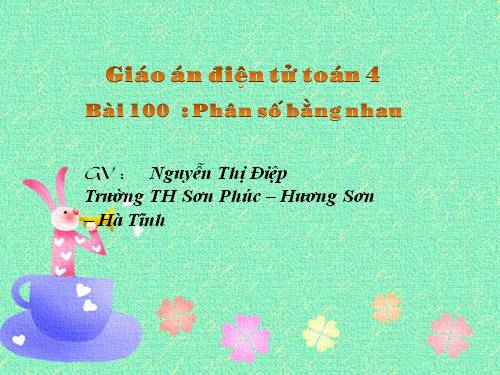 Phân số bằng nhau