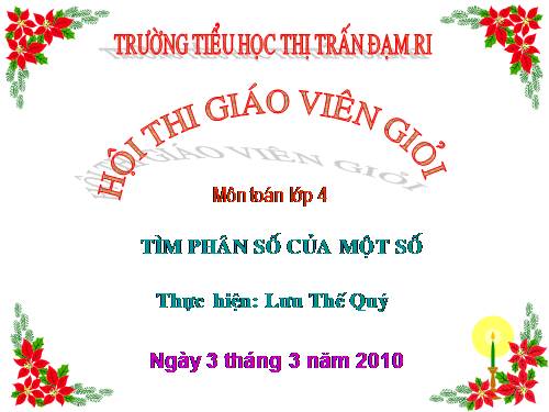 Tìm phân số của một số