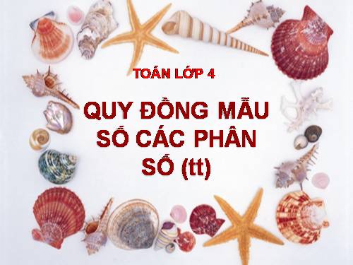 Quy đồng mẫu số các phân số (tiếp theo)