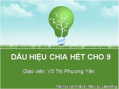 Dấu hiệu chia hết cho 9