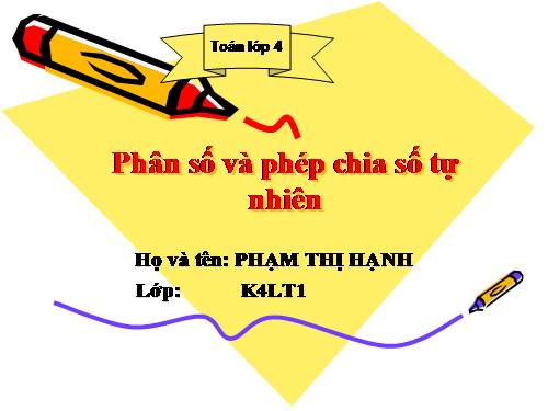 Phân số và phép chia số tự nhiên