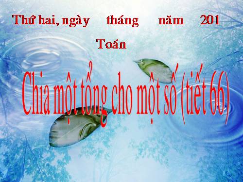 Chia một tổng cho một số