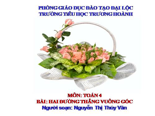 Hai đường thẳng vuông góc