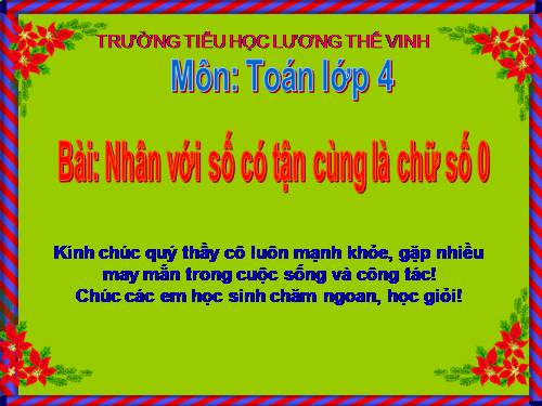 Nhân với số có tận cùng là chữ số 0