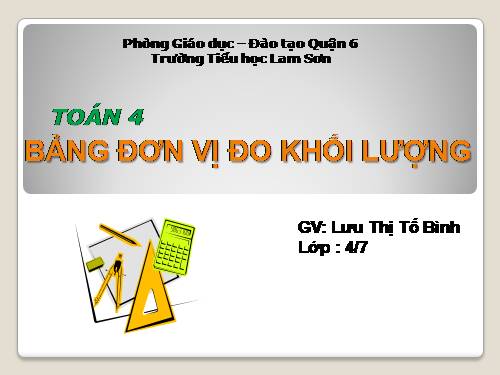 Bảng đơn vị đo khối lượng