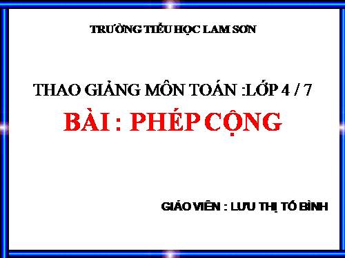 Phép cộng