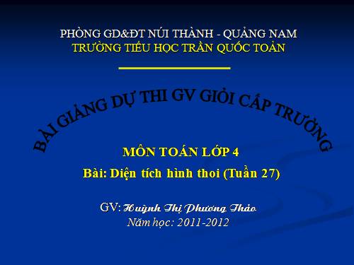 Diện tích hình thoi