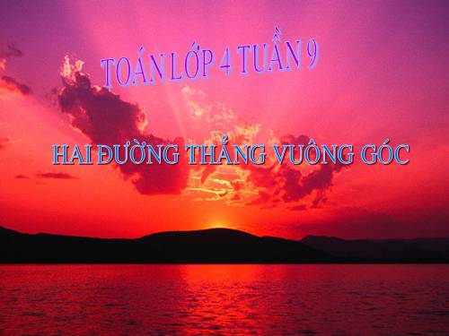 Hai đường thẳng vuông góc