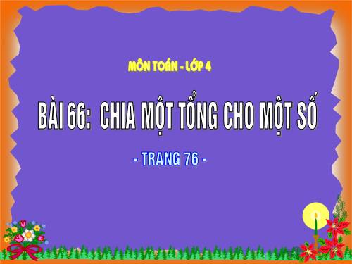 Chia một tổng cho một số