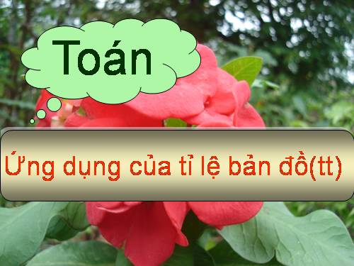 Ứng dụng của tỉ lệ bản đồ (tiếp theo)