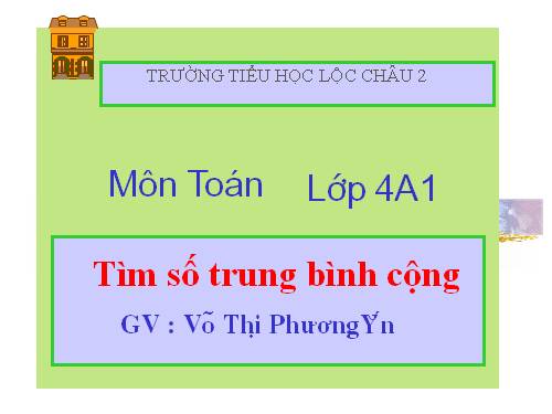 Tìm số trung bình cộng