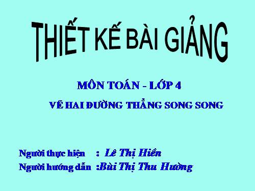 Vẽ hai đường thẳng song song