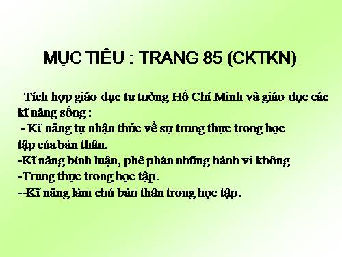 Trung thực trong học tập