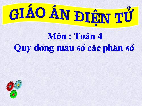 Quy đồng mẫu số các phân số