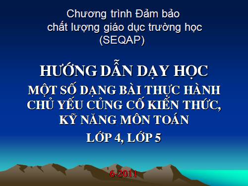 Dạy học theo chương trình Seqap