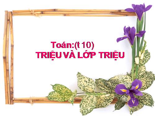 Triệu và lớp triệu