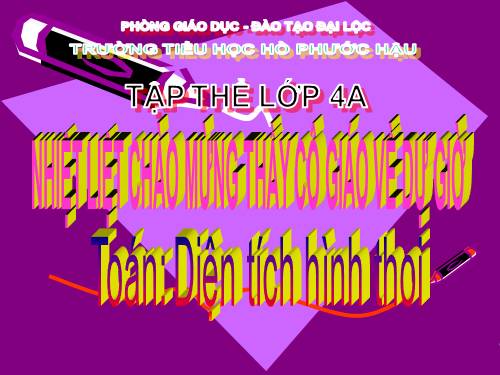 Diện tích hình thoi
