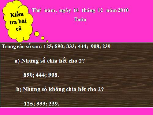 Dấu hiệu chia hết cho 5