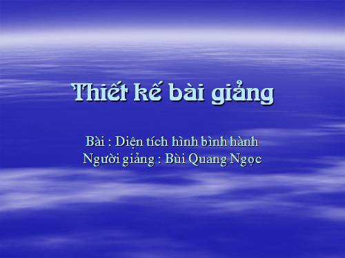 Diện tích hình bình hành