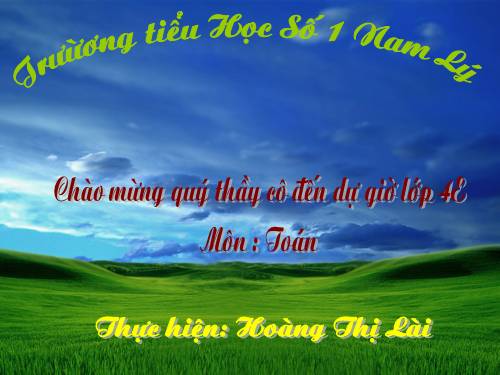 Ôn tập về đại lượng (tiếp theo)