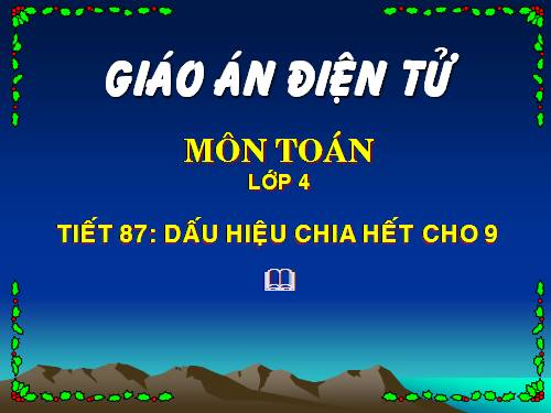 Dấu hiệu chia hết cho 9