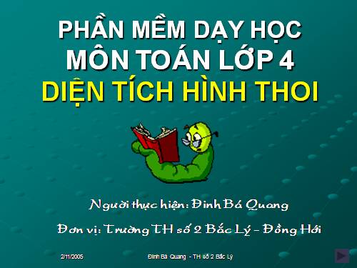 Diện tích hình thoi