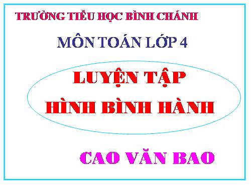 Các Bài giảng khác thuộc Chương trình Toán 4