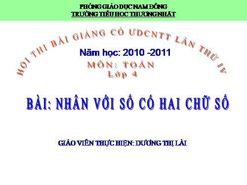 Nhân với số có hai chữ số