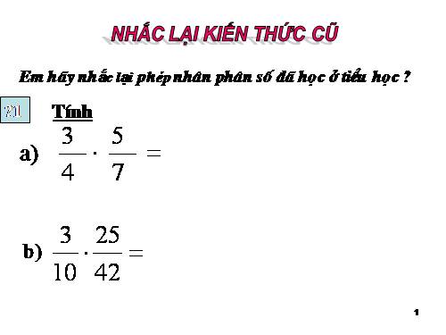 Phép nhân phân số