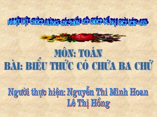 Biểu thức có chứa ba chữ