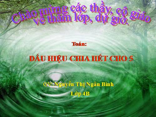 Dấu hiệu chia hết cho 5