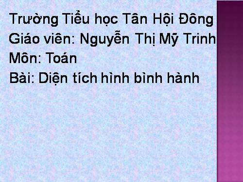 Diện tích hình bình hành