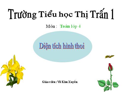 Diện tích hình thoi