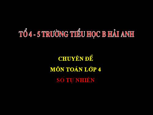 chuyen de toan lop 4