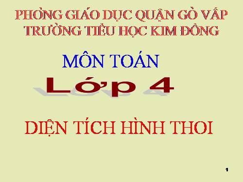 Diện tích hình thoi