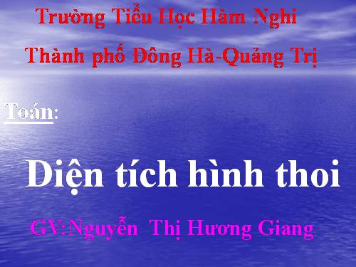 Diện tích hình thoi