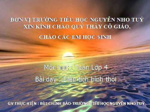 Diện tích hình thoi