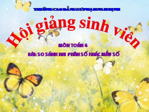 So sánh hai phân số khác mẫu số