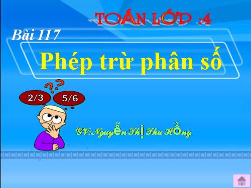 Phép trừ phân số