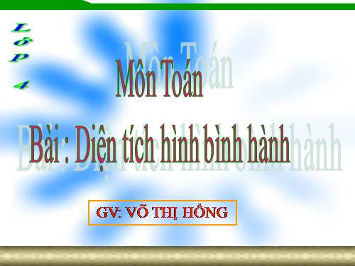 Diện tích hình bình hành