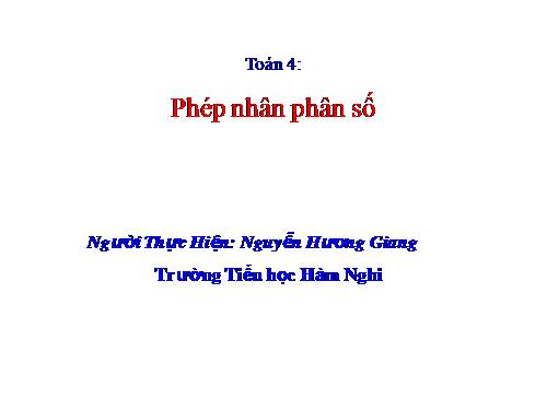 Phép nhân phân số